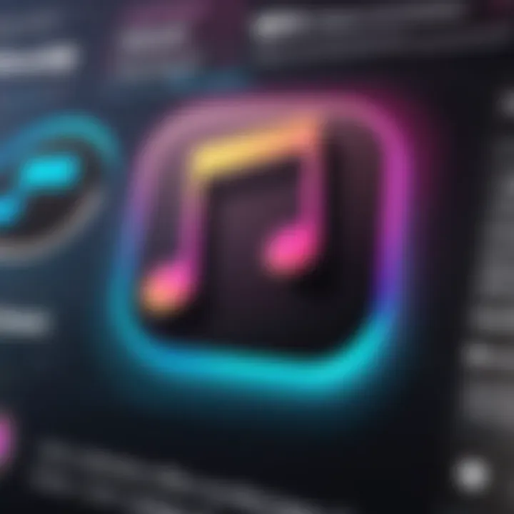 A visual representation of copyright symbols and music notes