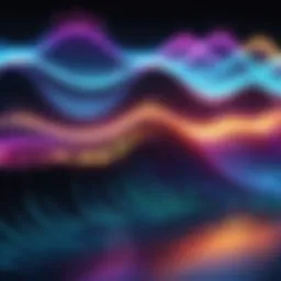 A vibrant visual representation of sound waves merging with imagery.