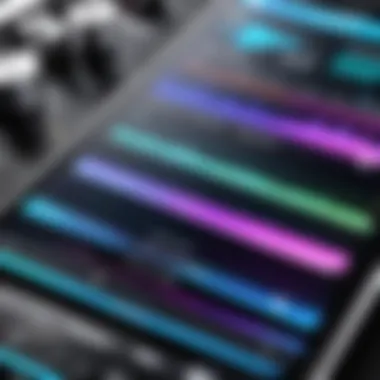 Advanced Audio Editing on iPhone Close-up of an iPhone with audio editing software open