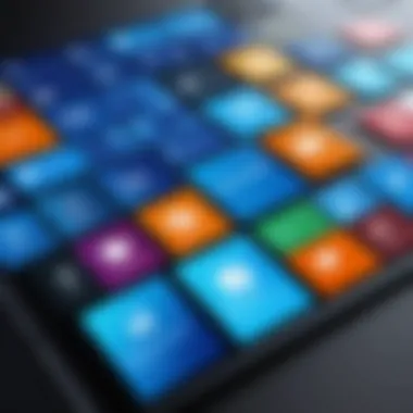Innovative Live Tiles Design Conceptual design layout of live tiles highlighting innovative features and user interaction