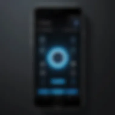 Smartphone displaying flashlight icon in settings