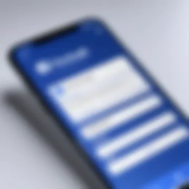 A close-up of a smartphone showing the Facebook app with privacy settings.