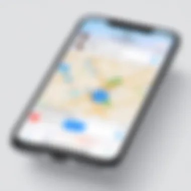iMessage Location Sharing Feature Visual representation of iMessage location sharing feature.