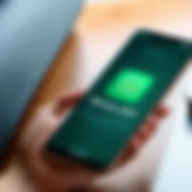 Screen showing third-party app for managing WhatsApp