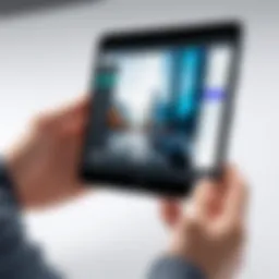 Demonstration of screen recording on a mobile device