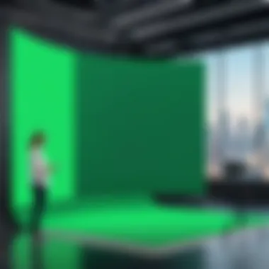 Practical example of green screen application