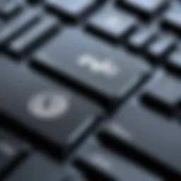 A Mac keyboard highlighting the degree symbol key