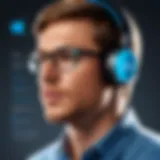An illustration depicting the technology behind Microsoft Voice Transcription