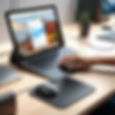 Setting Up Mouse with iPad Pro Setup process of mouse with iPad Pro in a workspace.