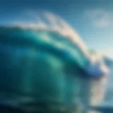 Dynamic wallpaper showcasing a serene ocean wave