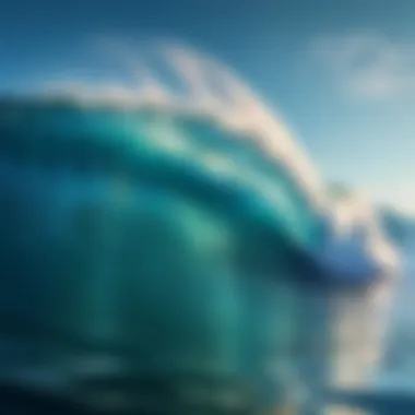 Dynamic wallpaper showcasing a serene ocean wave