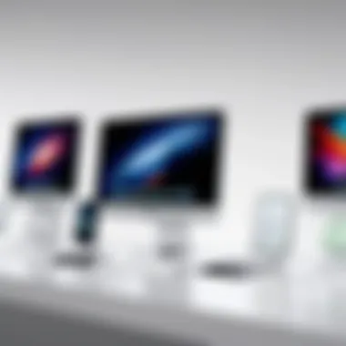 A sleek Apple product display showcasing the latest devices.