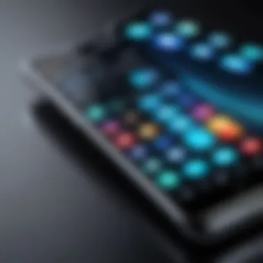 Modern Mobile Remote Features Modern mobile remote interface showcasing various features