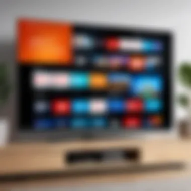 Smart TV displaying content controlled by a mobile remote