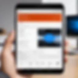 User interface of the Office Lens app showcasing document scanning