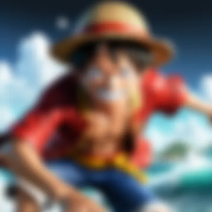 A captivating scene from One Piece showcasing Luffy's adventurous spirit