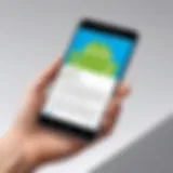 Android phone displaying Pages file