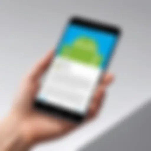Android phone displaying Pages file