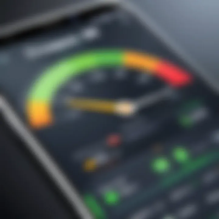 Visual representation of download performance metrics