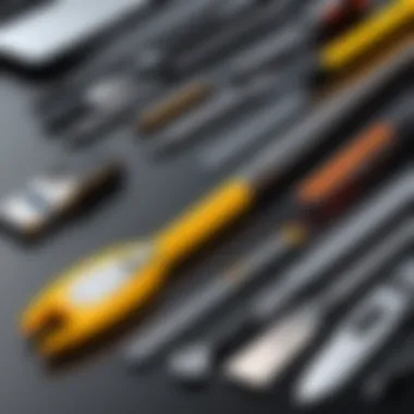 Tools for Background Removal A digital workspace showcasing various tools for background removal in image editing software.