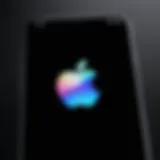 iPhone displaying Apple logo