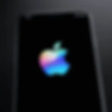 iPhone displaying Apple logo