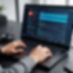 Laptop audio settings on screen