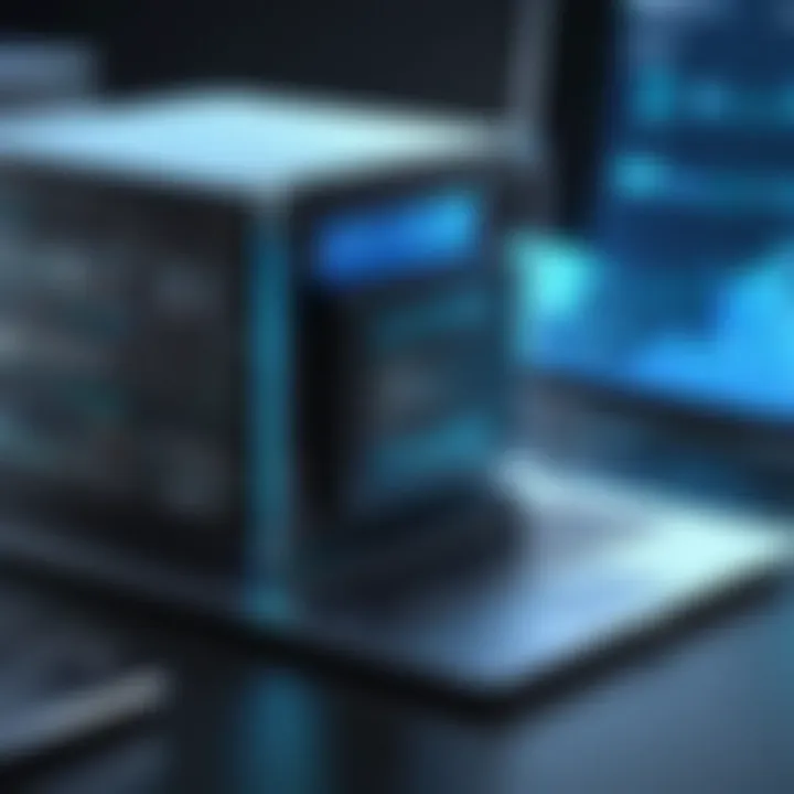 Visual representation of a backup process symbolizing data safety