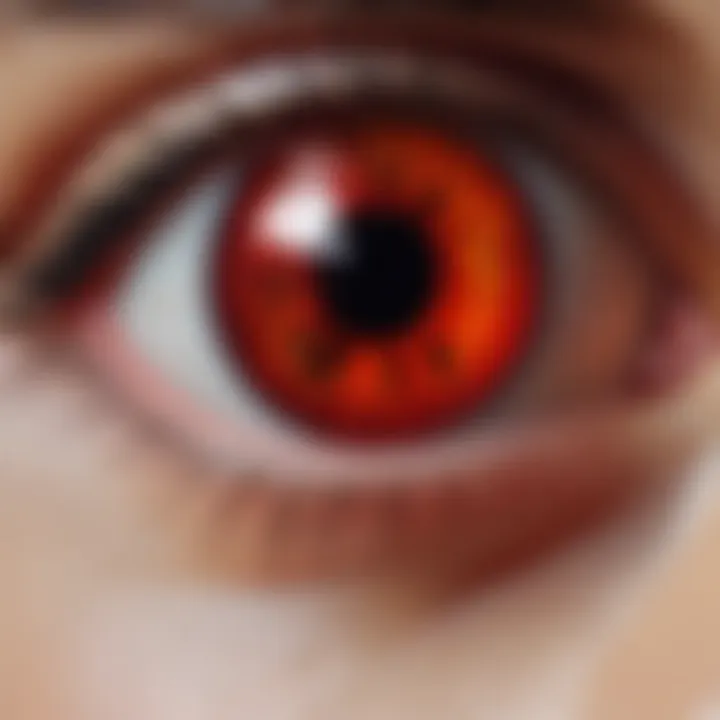 Before and after comparison of red eye removal