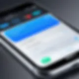 Concealed messaging interface on iPhone