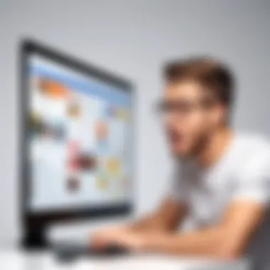 Frustration with Pop-Up Ads Conceptual image of a frustrated user encountering pop-up ads on a screen