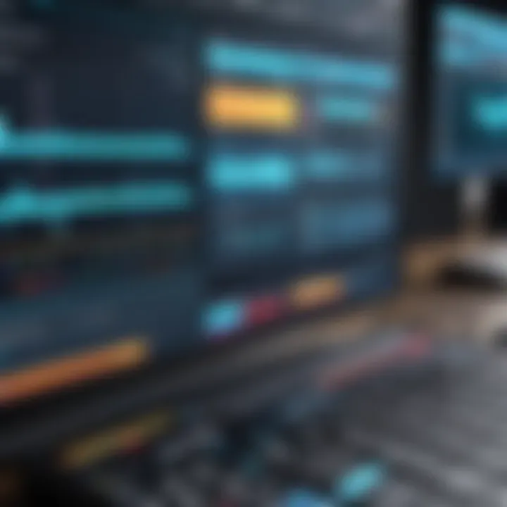 A close-up view of professional recording software interface showcasing various tools.