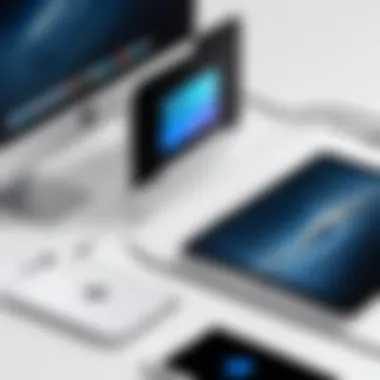 Interconnected Apple Devices Illustration of Apple devices interconnected