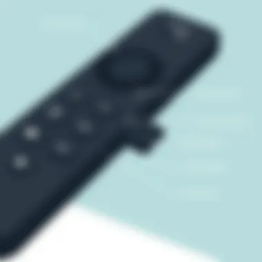 Close-up view of a Fire Stick remote with buttons