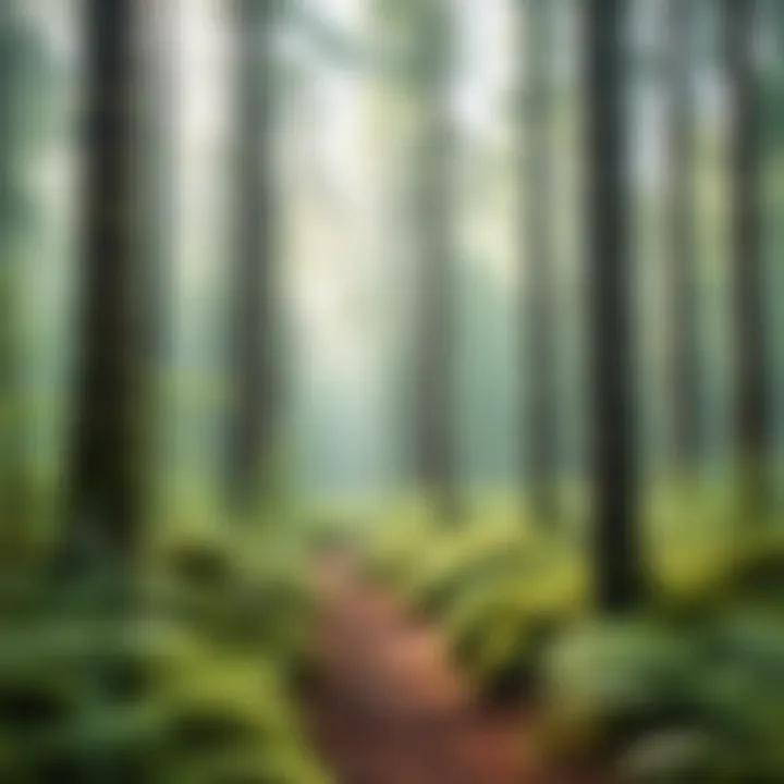 Softly blurred forest background enhancing subject focus