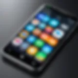 A smartphone displaying various text messaging applications over a WiFi connection