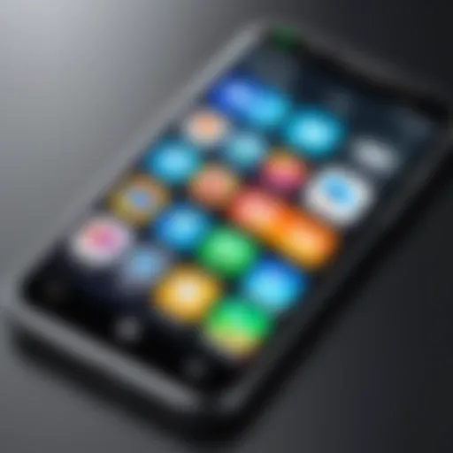 A smartphone displaying various text messaging applications over a WiFi connection