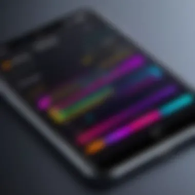 An illustration of a smartphone with a melody recognition app interface.