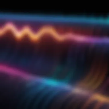 A visualization of sound waves being analyzed for melody identification.