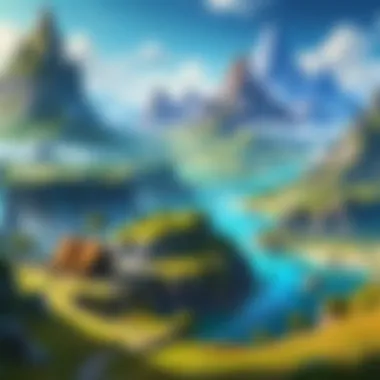 Immersive Fantasy Realms A captivating landscape from a fantasy MMORPG world