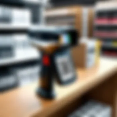 Barcode scanner used in a retail environment