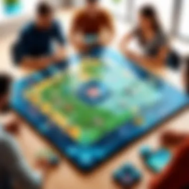 Virtual Board Game Experience Friends enjoying a virtual board game
