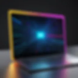 A sleek touch screen laptop showcasing its vibrant display during Black Friday sales.