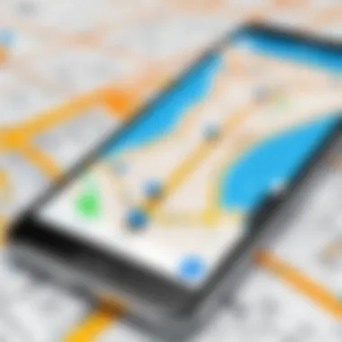 GPS Technology in Mobile Device Tracking Visual representation of GPS technology for mobile device tracking