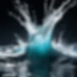 A mesmerizing slow motion video capture of water splashing