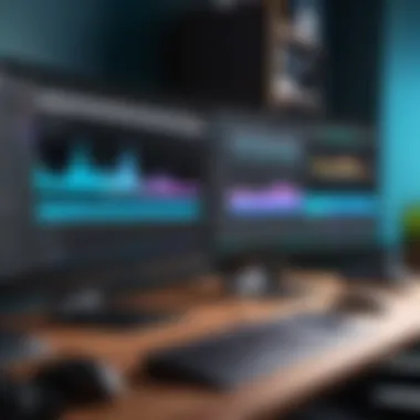 Video Editing Software Overview A creative workspace showcasing video editing software in use