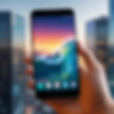 Static vs. Live Wallpaper on Smartphone Comparison of static wallpaper and live wallpaper on a smartphone screen
