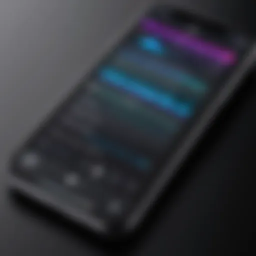 Voice memo recording interface on iPhone