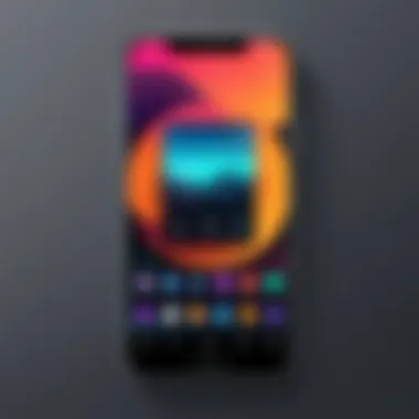 Creative Widgets and Backgrounds A creative home screen featuring widgets and artistic backgrounds.