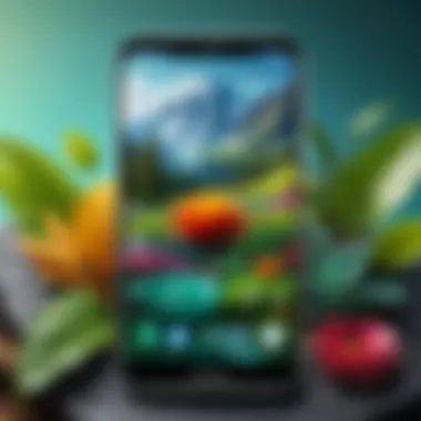 Nature-Inspired Home Screen A thematic home screen inspired by nature with lush colors.